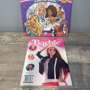 Barbie The Unofficial Story Magazine & Barbie Coloring Poster Kid Adult Classic